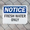 Signmission Fresh Water Only, 14 in W x Rectangle, Plastic OS-2PACK-NS-P-1014-L-12922 - alternate 4